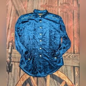 Vintage Circle T Velvet Blouse Medium